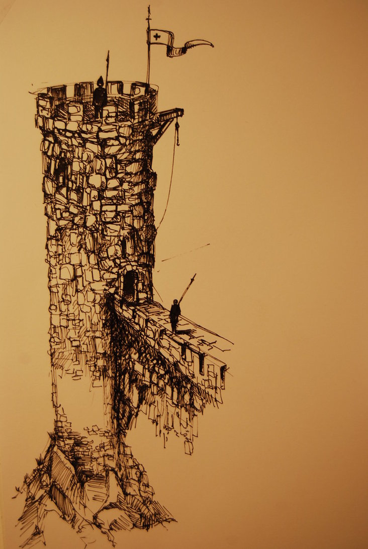 Castle Tower Drawing at GetDrawings Free download