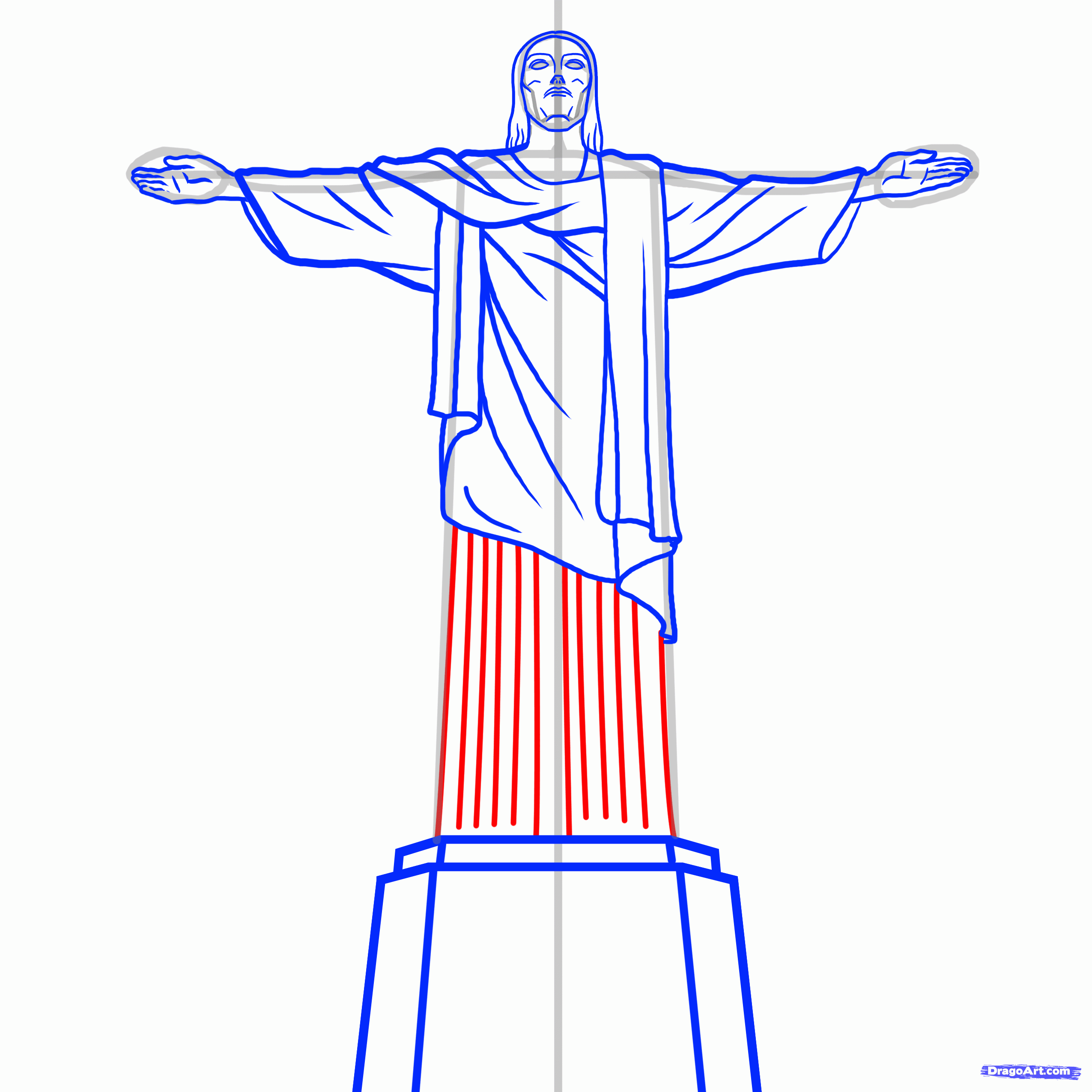 Статуя Христа рисунок карандашом