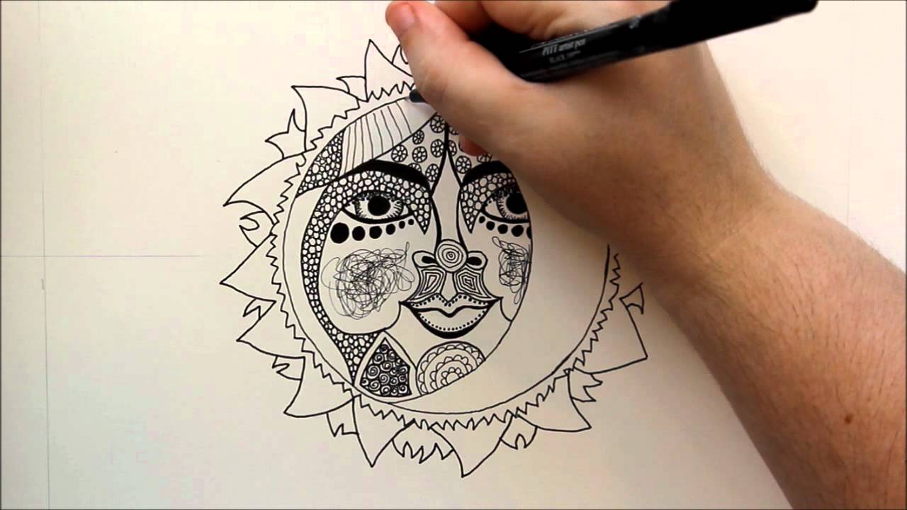 Celestial Sun And Moon Drawing at GetDrawings Free download