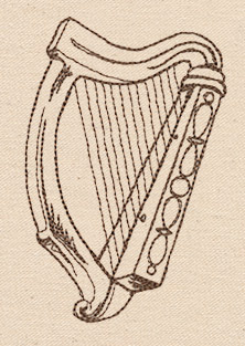 Celtic Harp Drawing at GetDrawings | Free download