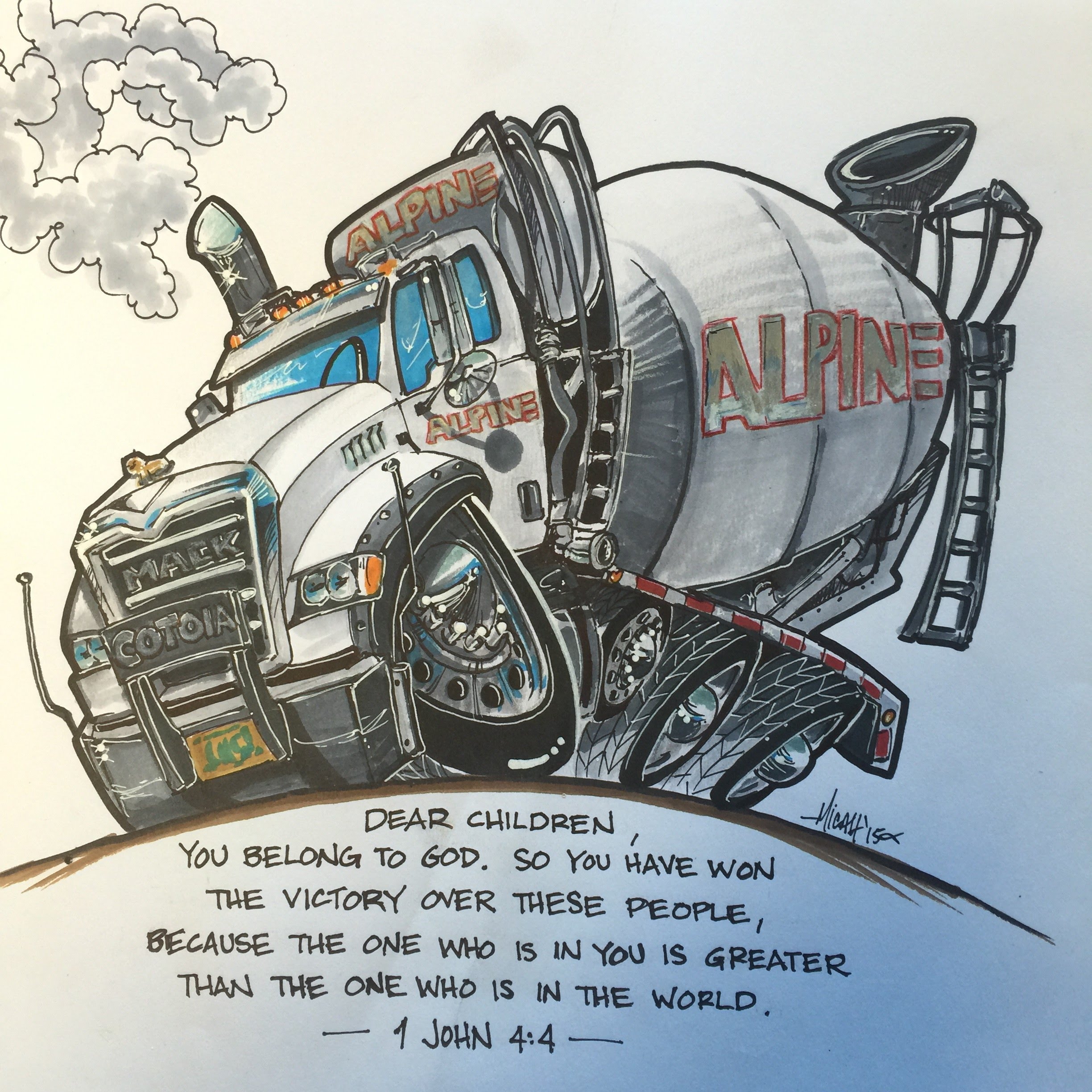 Cement Truck Drawing at GetDrawings | Free download