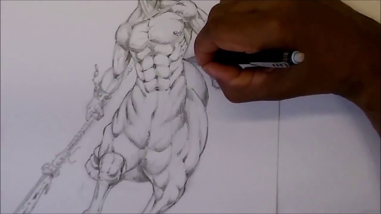 How To Draw A Centaur With Wings