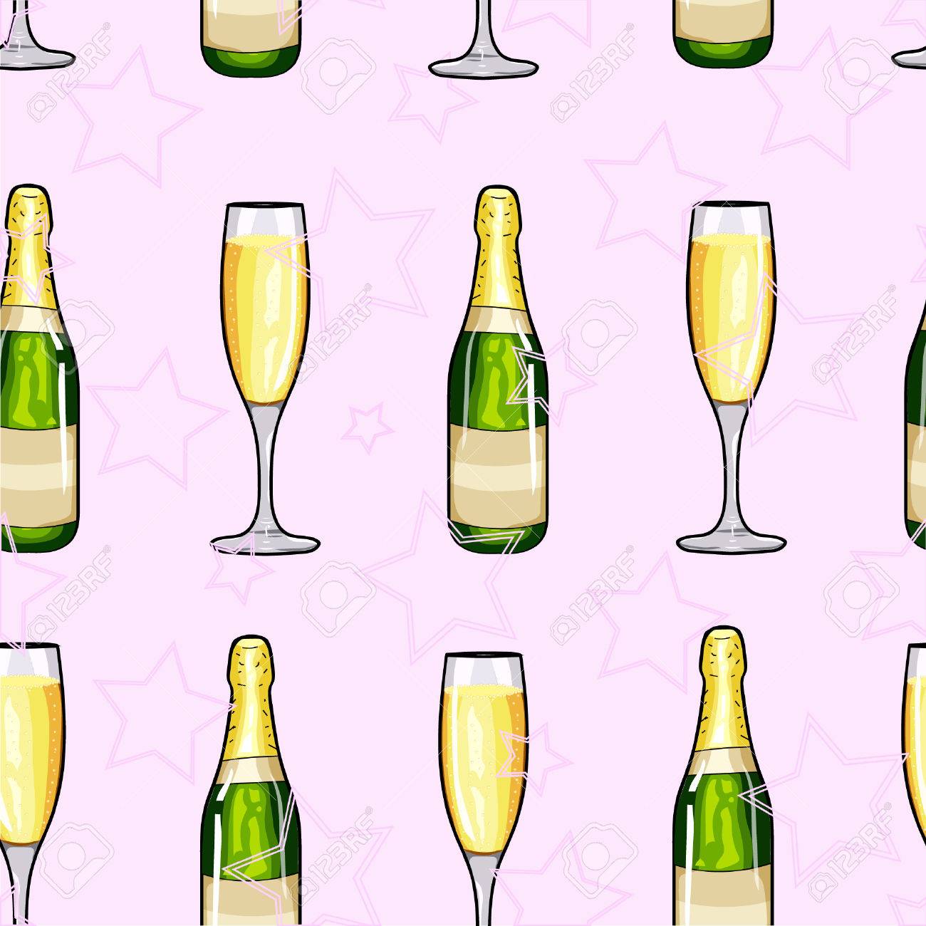 Champagne Bottle Drawing at GetDrawings Free download