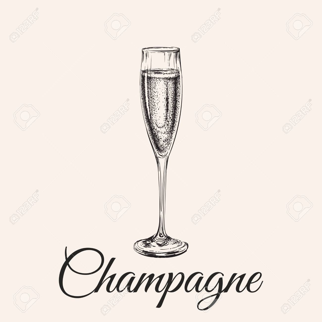 Champagne Flute Drawing at GetDrawings Free download