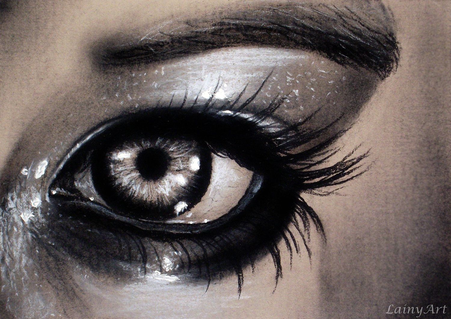 Charcoal Eye Drawing at Free for personal use
