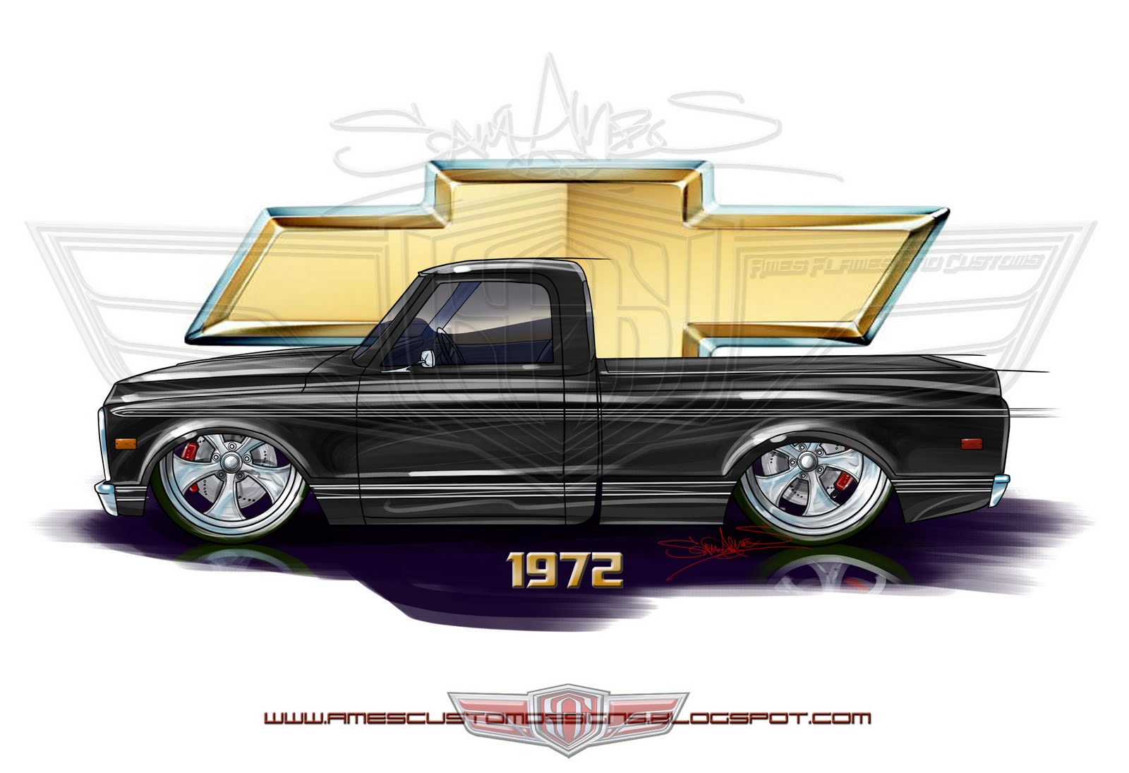 Chevy C10 Drawing at GetDrawings Free download