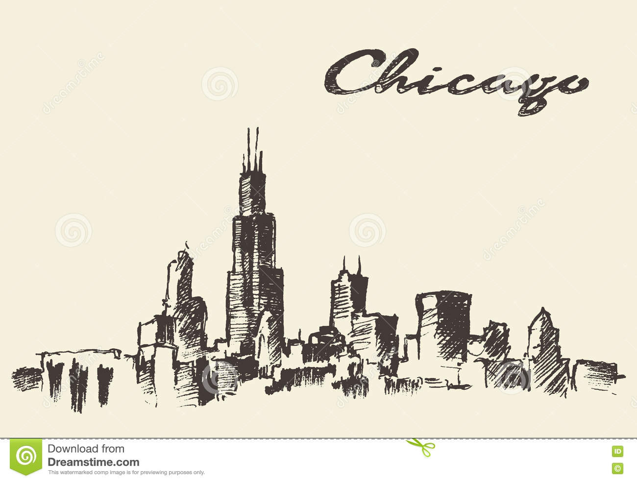 Chicago City Drawing at GetDrawings | Free download