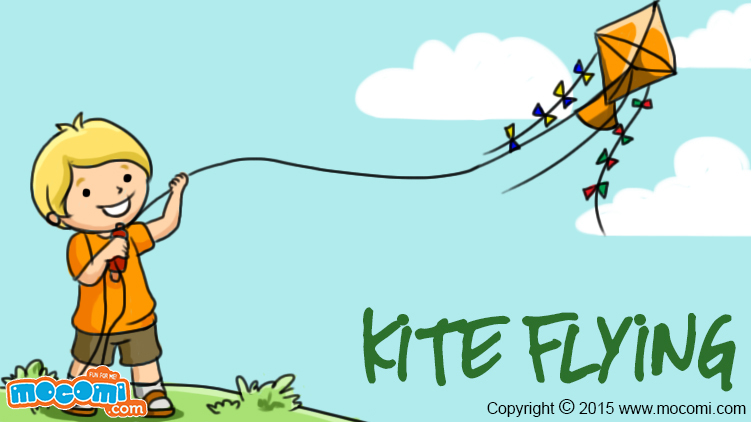 Children Flying Kites Drawing at GetDrawings | Free download
