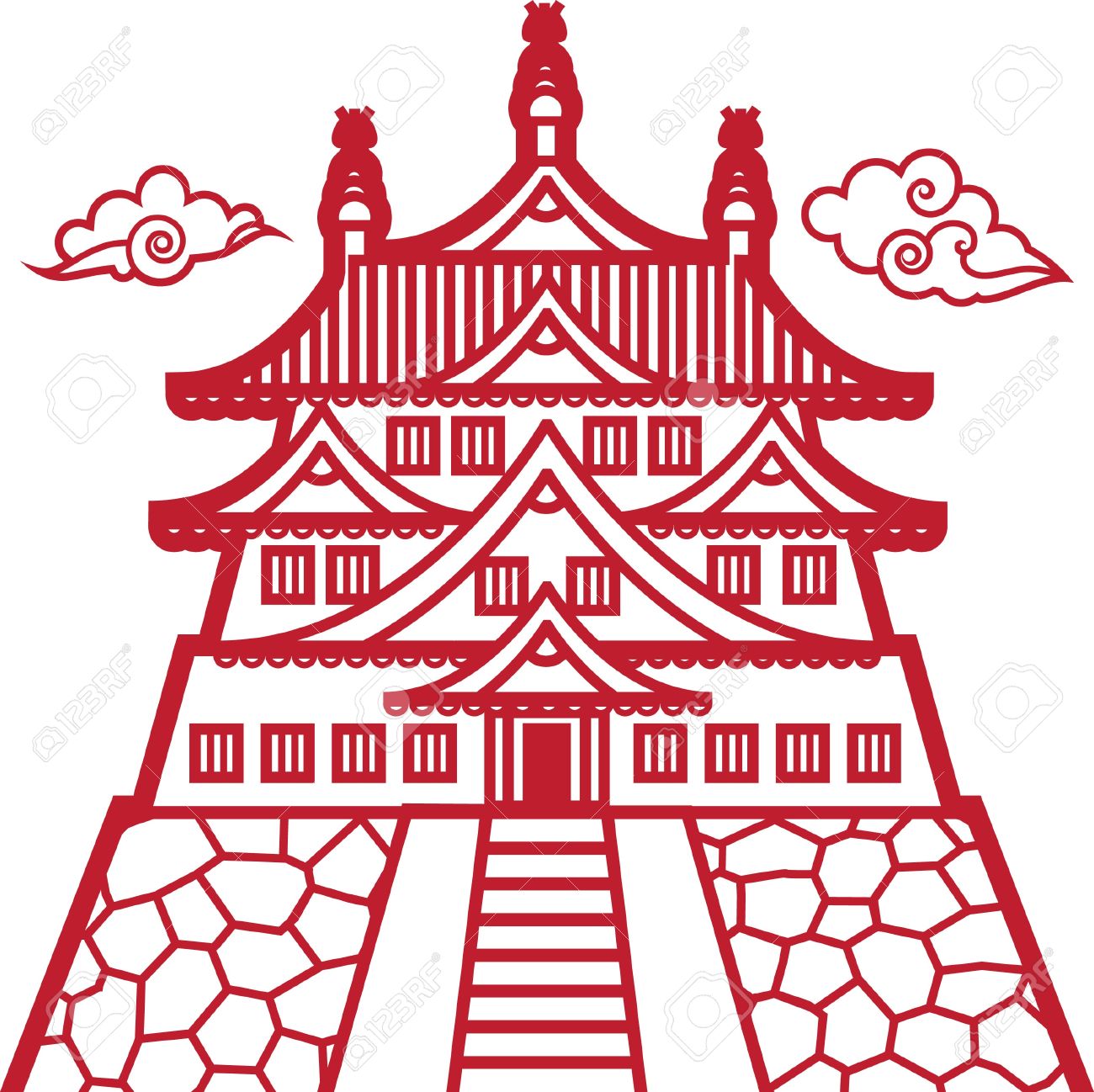 Chinese Pagoda Drawing at GetDrawings | Free download