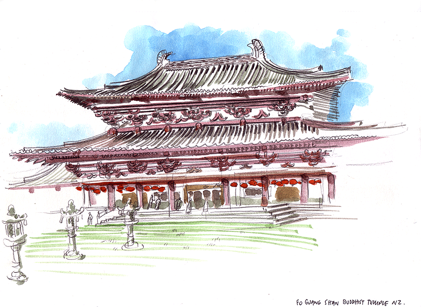 Chinese Temple Drawing at GetDrawings | Free download