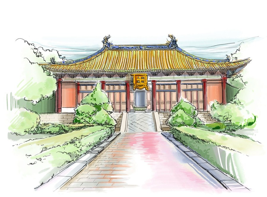 Chinese Temple Drawing at GetDrawings | Free download