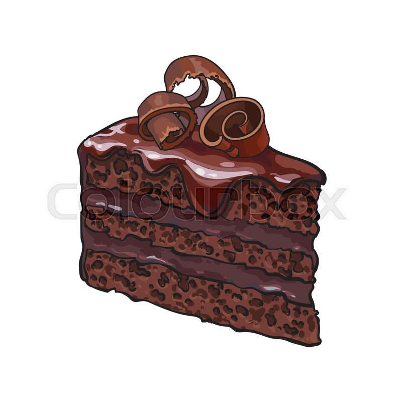 Chocolate Cake Drawing At GetDrawings Free Download
