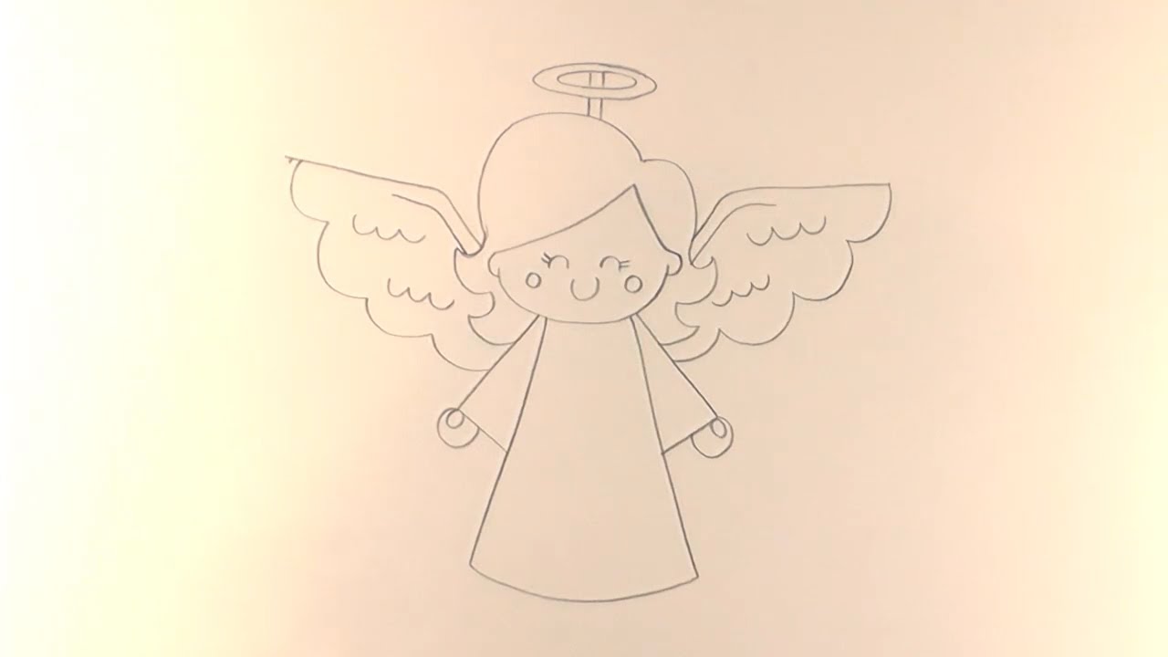 R E A P How to Draw a Cartoon Christmas Angel