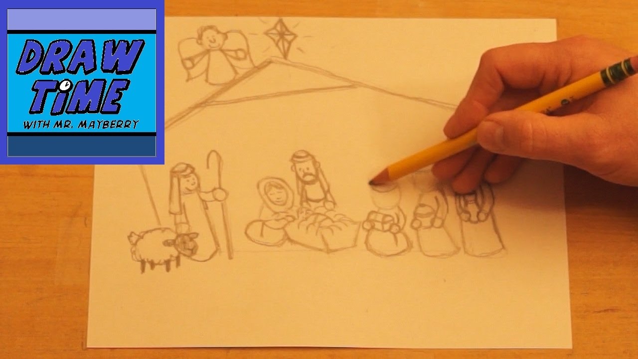 How to Draw a Nativity Scene