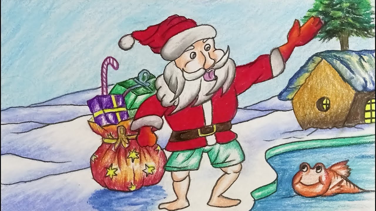 Christmas Scenery Drawing at GetDrawings | Free download