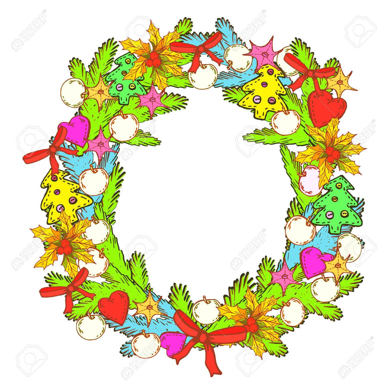 Christmas Wreath Drawing at GetDrawings Free download