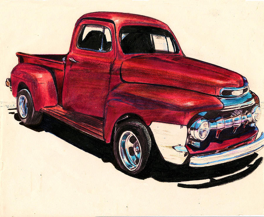 Classic Truck Drawing at GetDrawings Free download