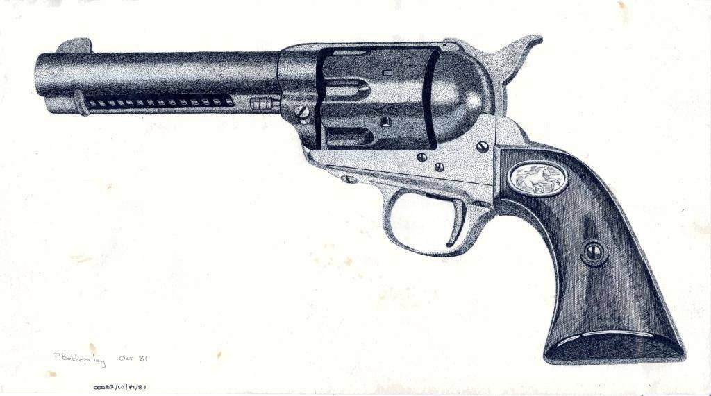 Colt 45 Drawing at GetDrawings Free download