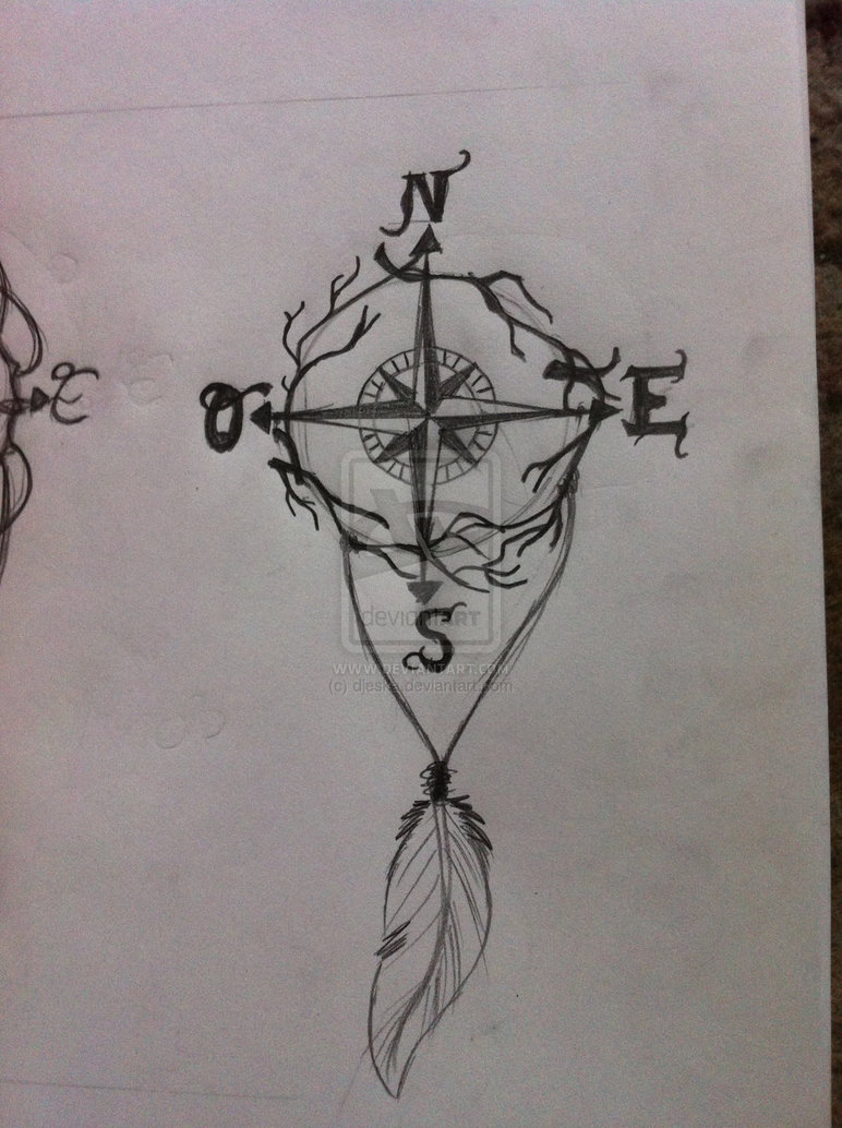 Download Simple Compass Tattoo Design Drawing Pics