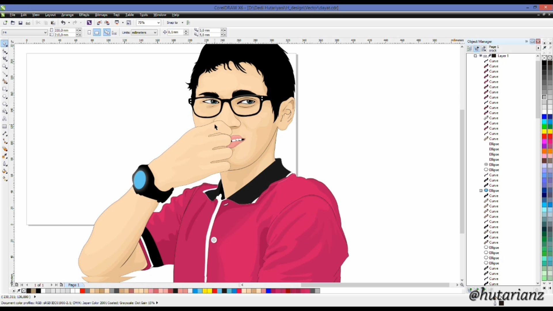 Make vector from image artcut