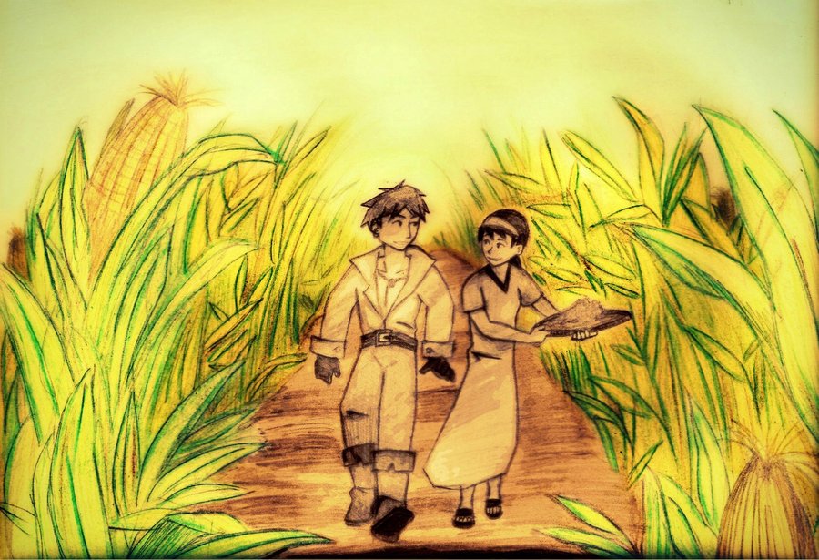 Corn Field Drawing at GetDrawings | Free download