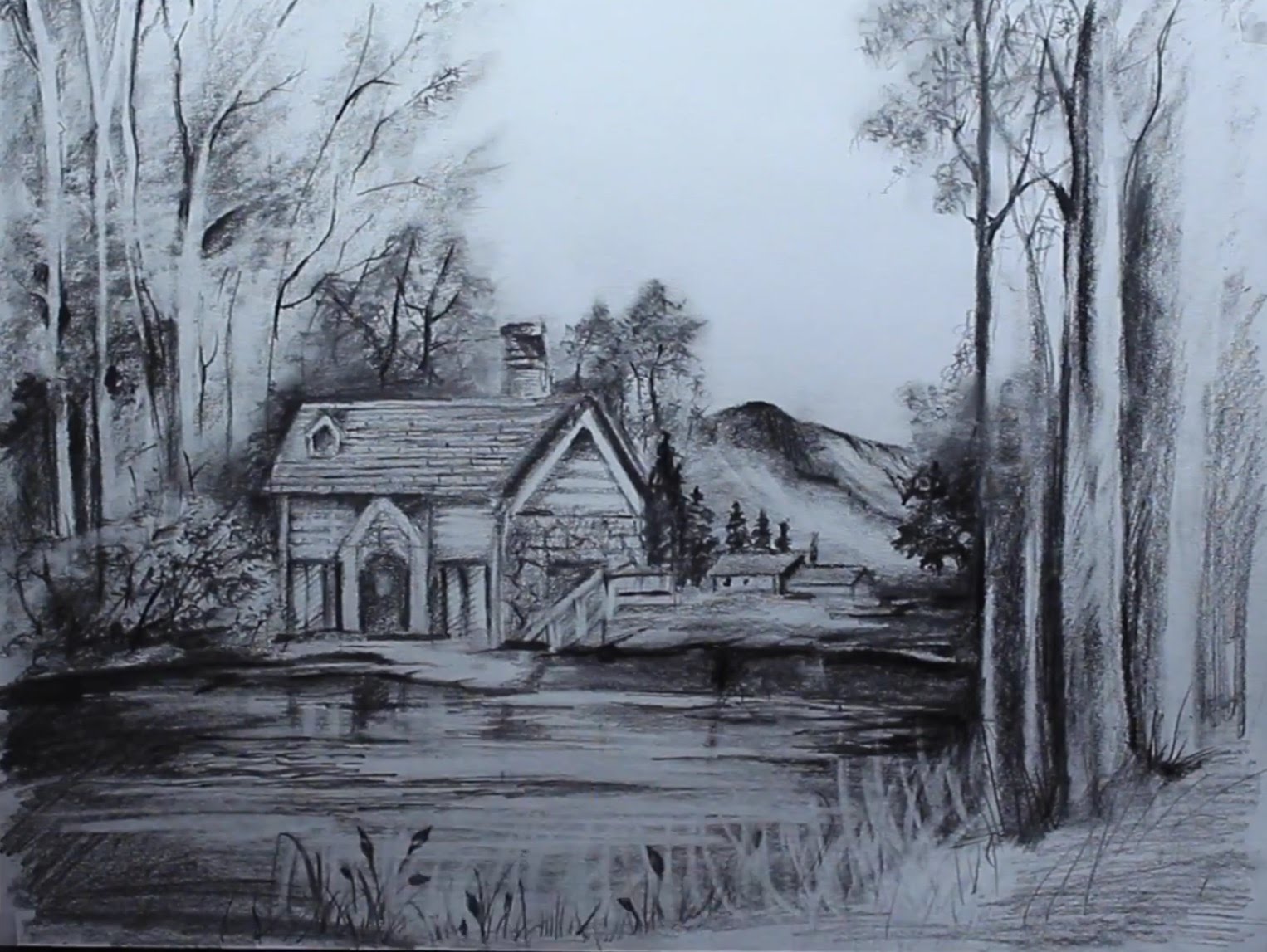 Cottage Drawing at GetDrawings | Free download