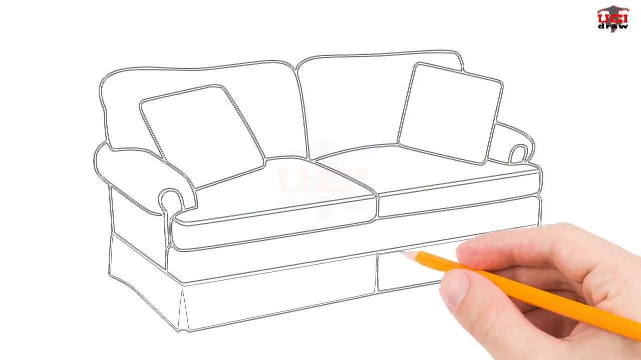 Couch Drawing at GetDrawings | Free download