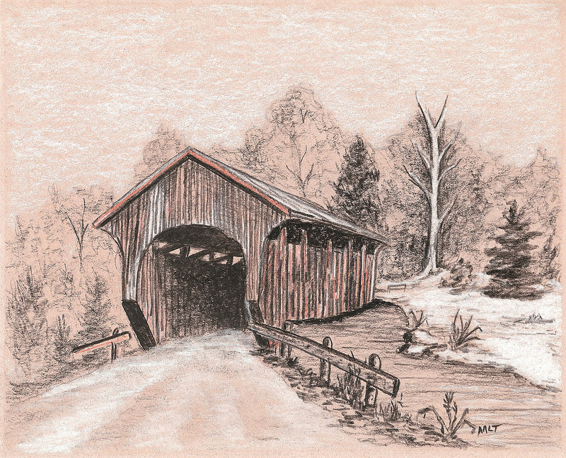 Covered Bridge Drawing at GetDrawings Free download