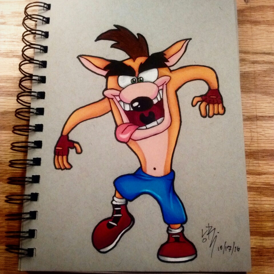 Crash Bandicoot Drawing at GetDrawings | Free download