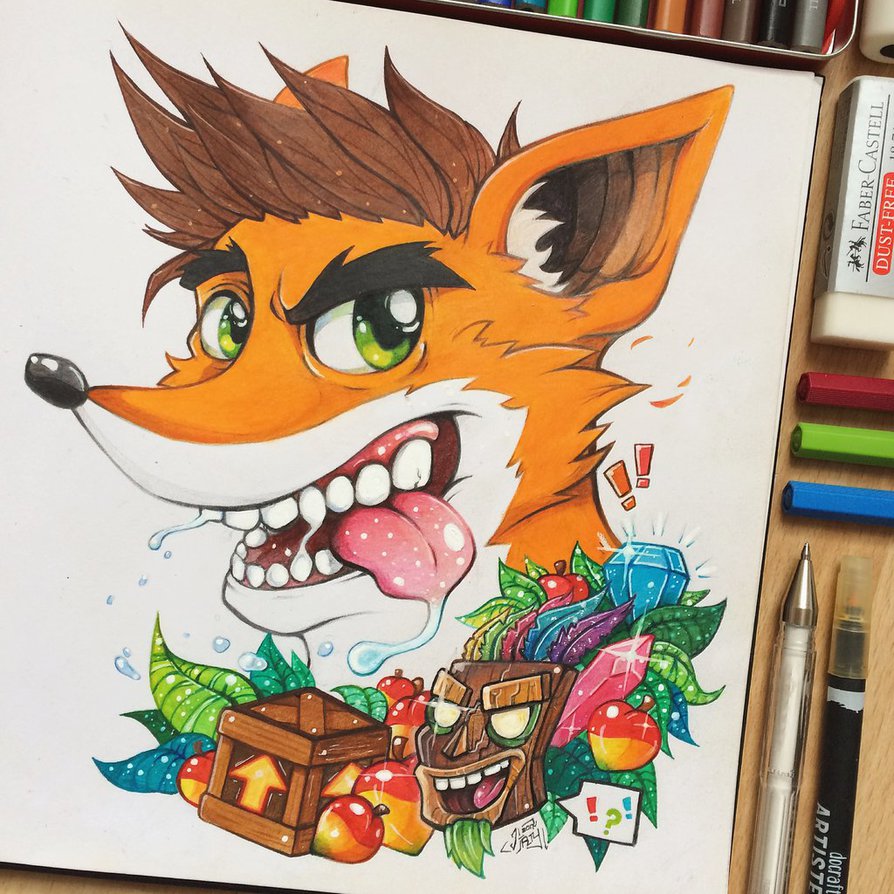 Crash Bandicoot Drawing at GetDrawings Free download