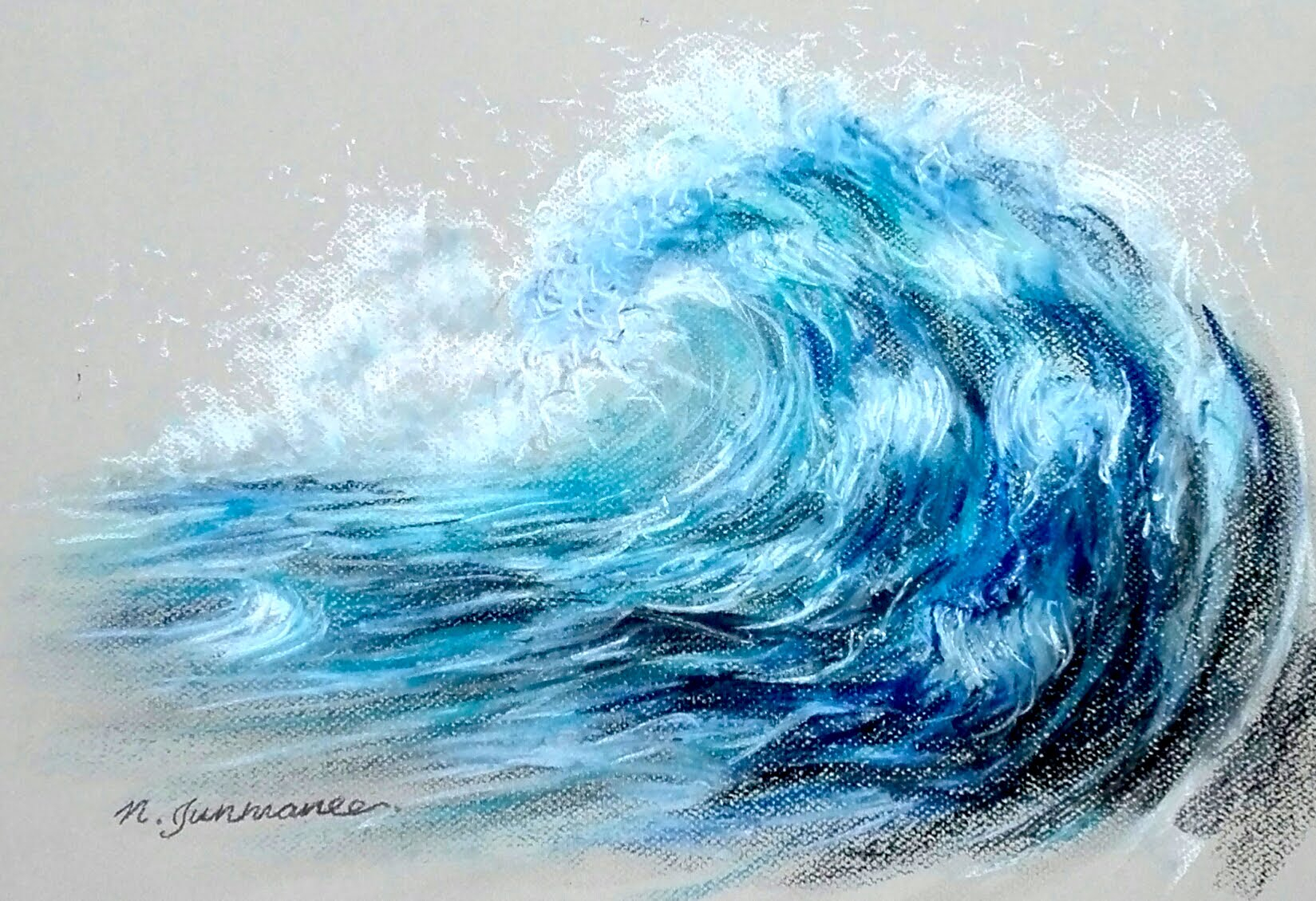 ocean waves simple drawing