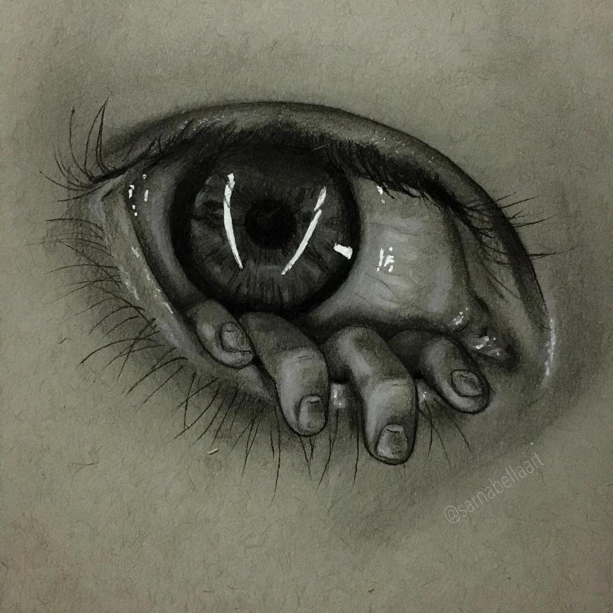 Creepy Eye Drawing