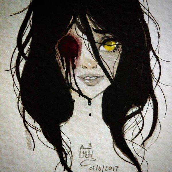 Creepy Girl Drawing at GetDrawings | Free download