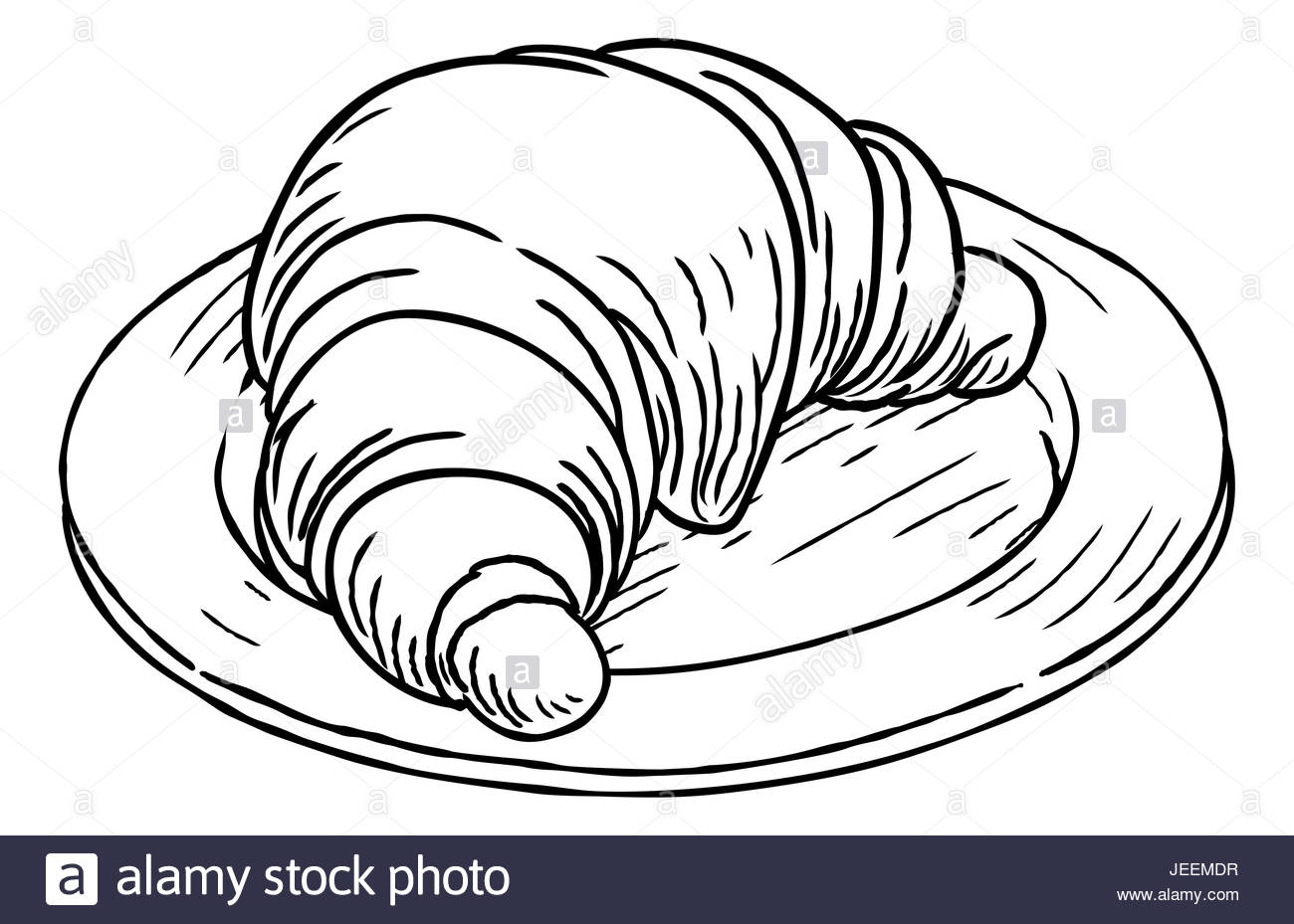 Croissant Drawing at GetDrawings | Free download