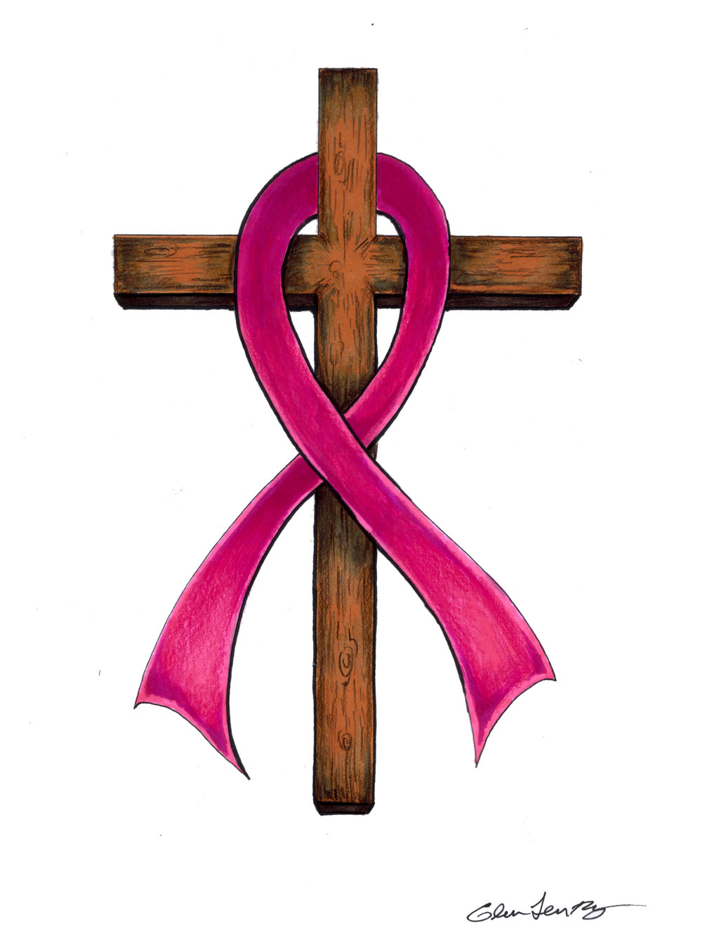 Cross Tattoos With Cancer Ribbon.