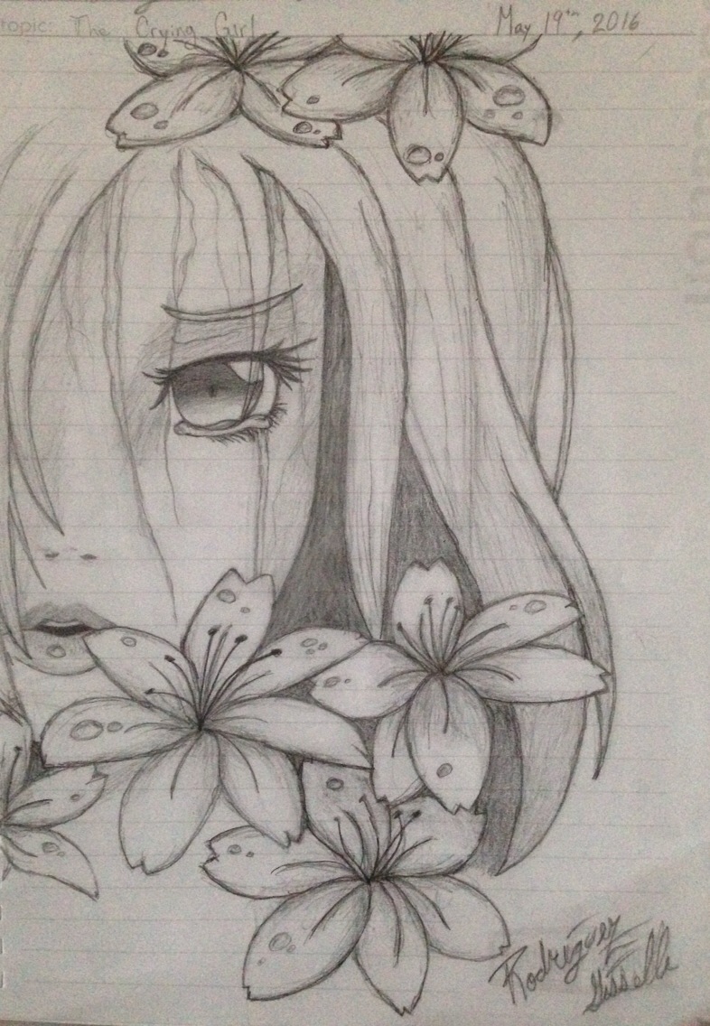 Crying Anime Girl Drawing at GetDrawings | Free download