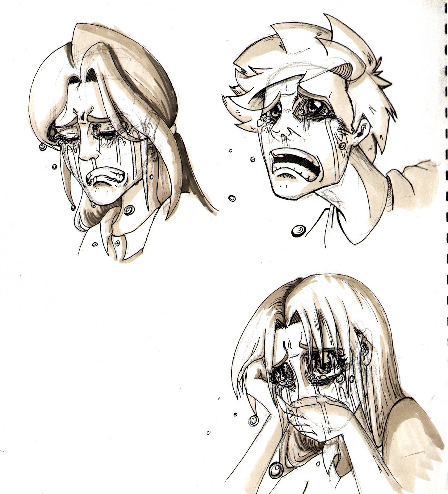 Cool And Easy Drawings Of Anime Girls Crying : Crying Anime Girl