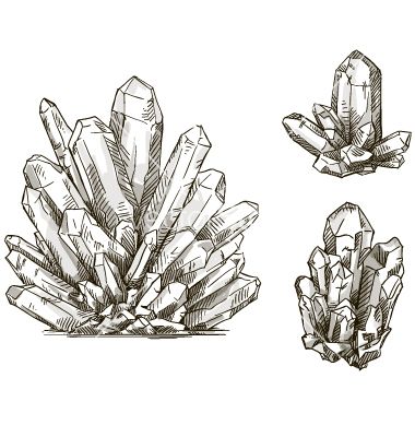 Crystal Cluster Drawing at GetDrawings | Free download