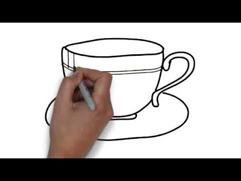 Cup And Saucer Drawing at GetDrawings | Free download