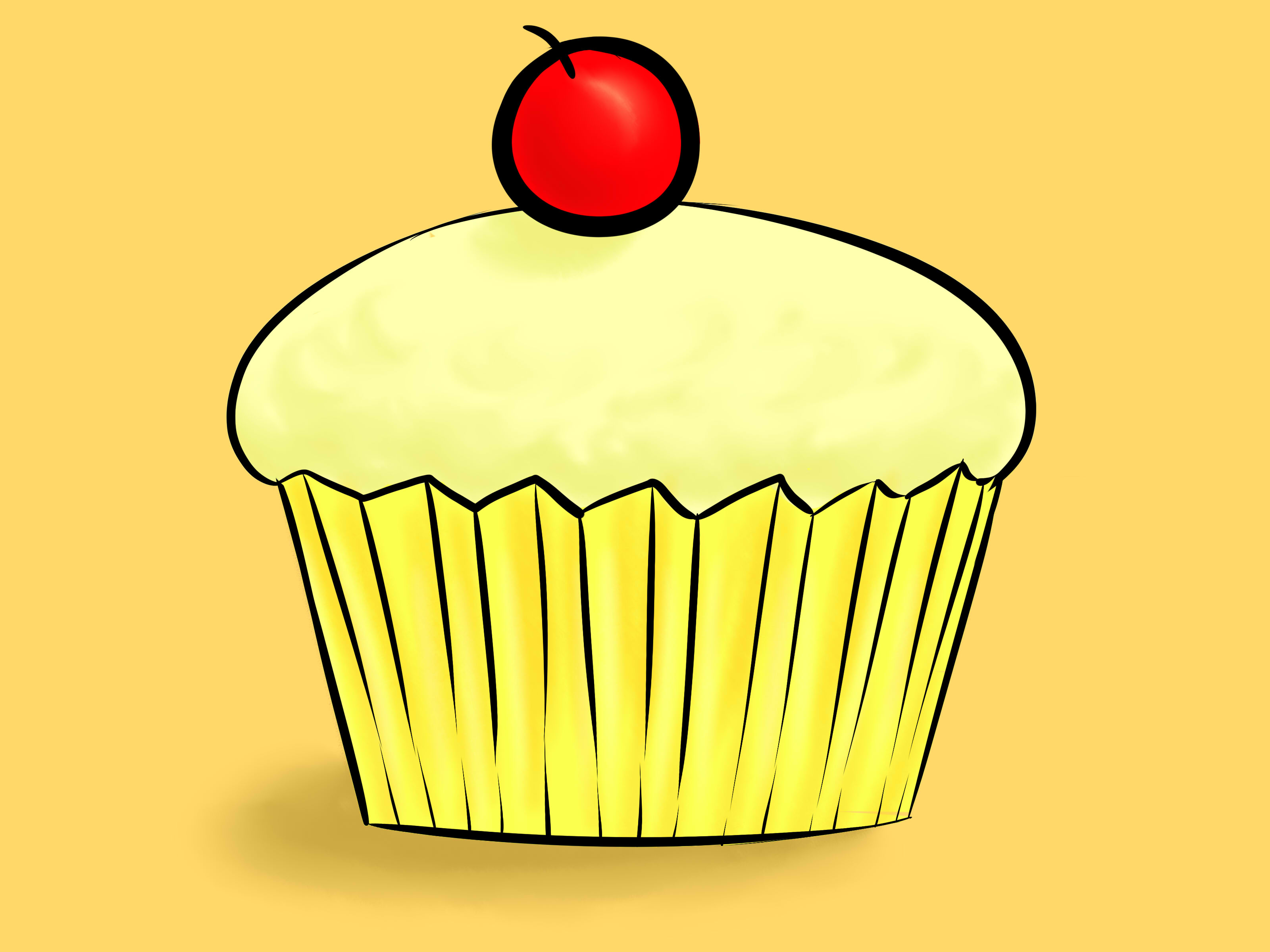 Cupcake Cartoon Drawing at GetDrawings | Free download