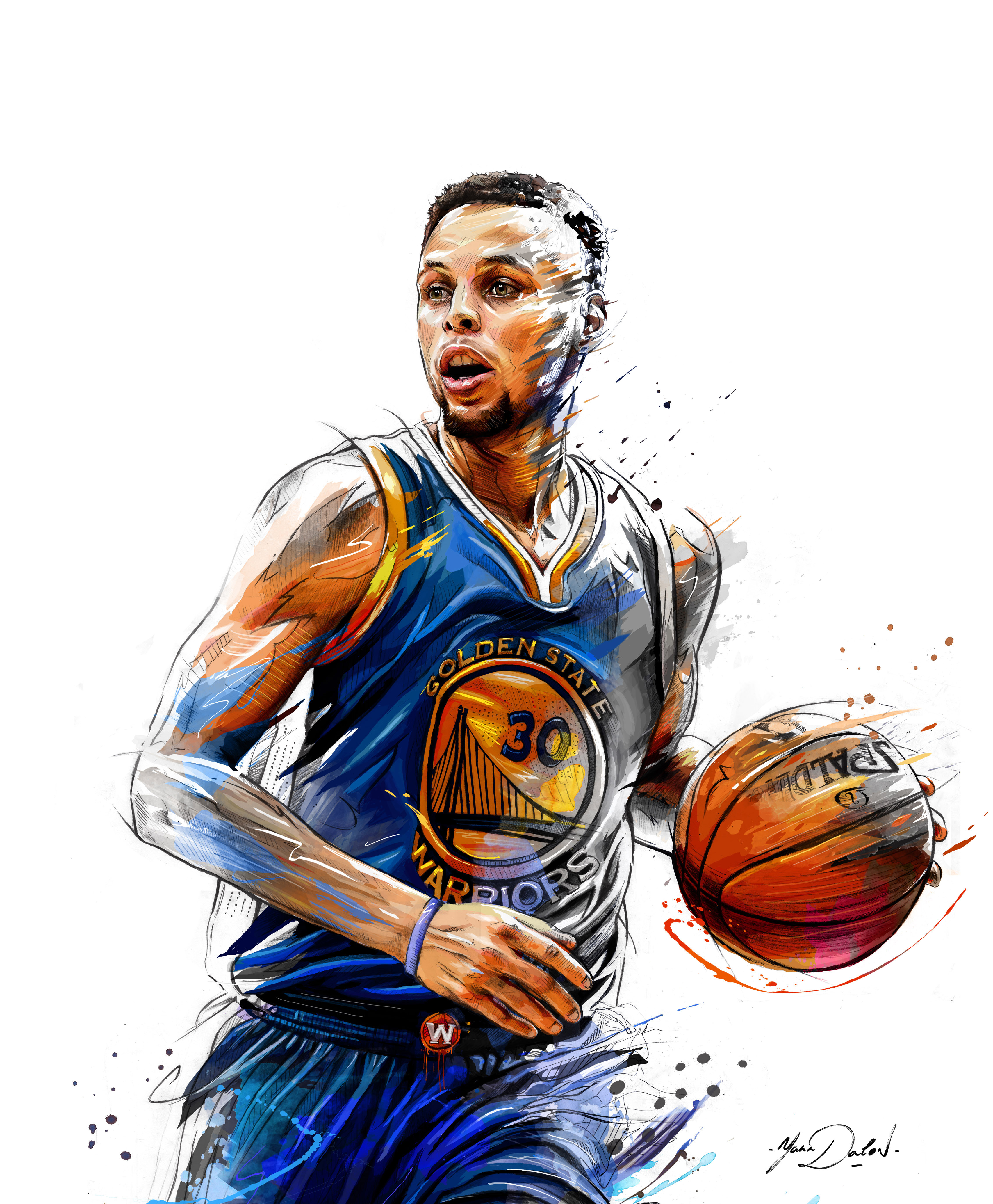 Stephen Curry Drawings - Clashing Pride