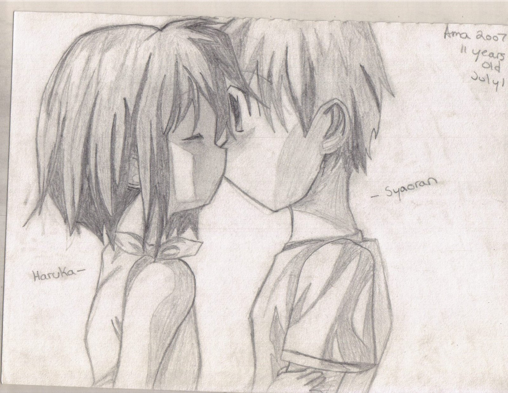 Cute Anime Couple Drawing at GetDrawings | Free download