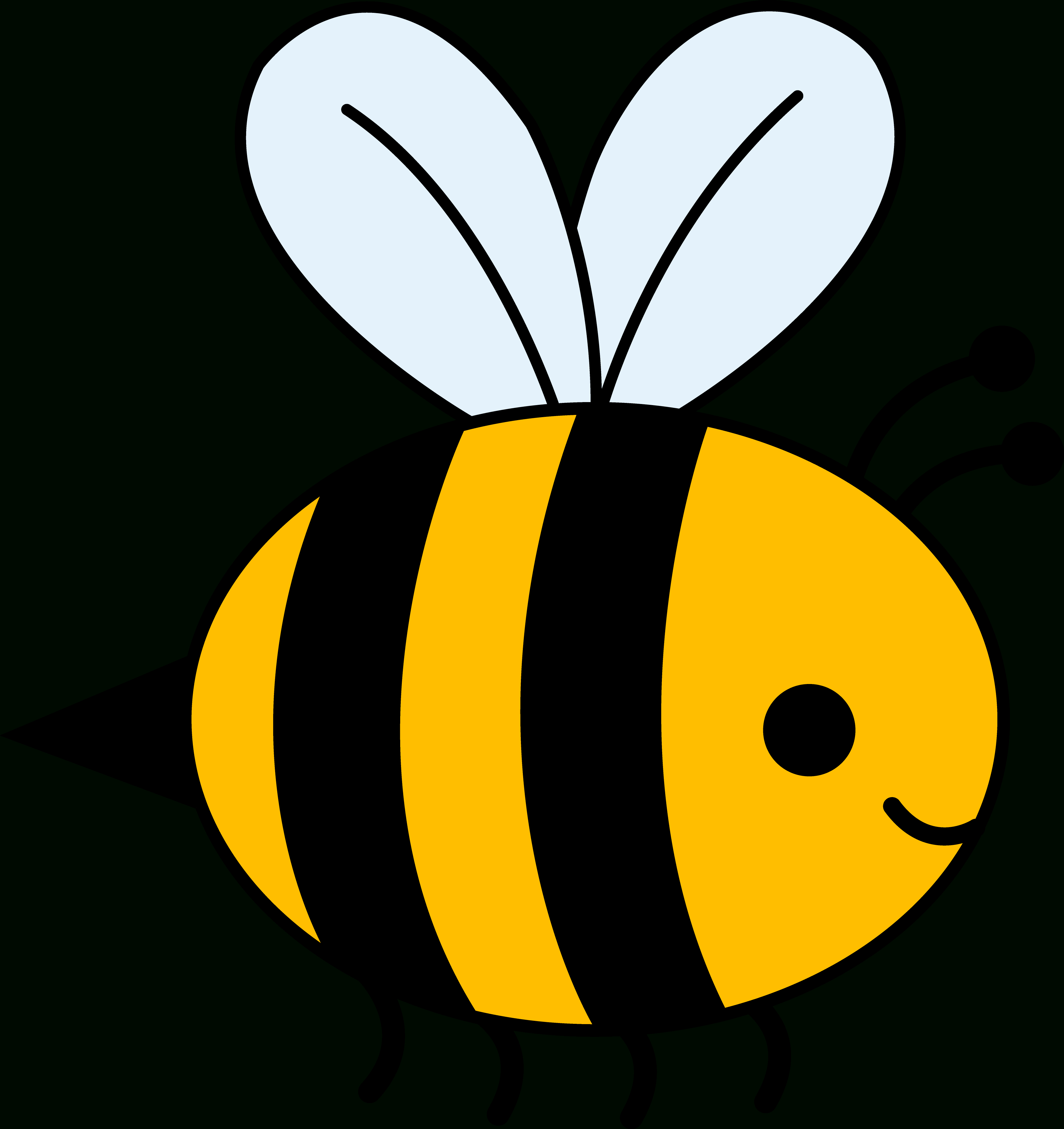 Cute bumble bee cartoon, cute animated bumble bee free image. 