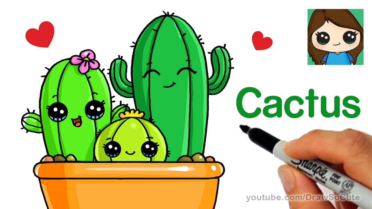 Cute Cactus Drawing at GetDrawings Free download