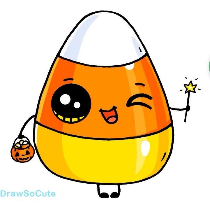Cute Candy Corn Drawing at GetDrawings | Free download
