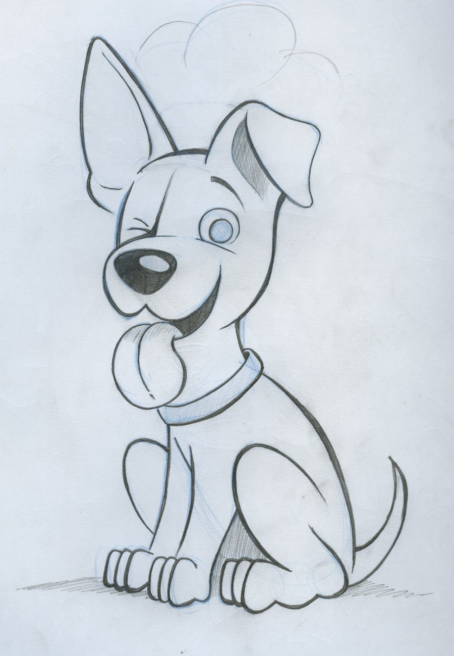 Cute Cartoon Dog Drawing at GetDrawings | Free download