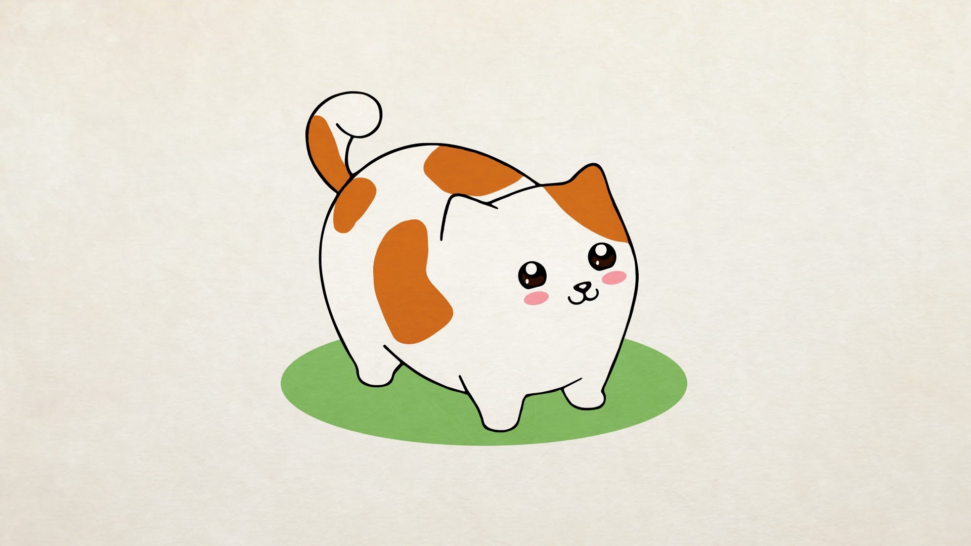 Cute Cat Cartoon Drawing at GetDrawings | Free download