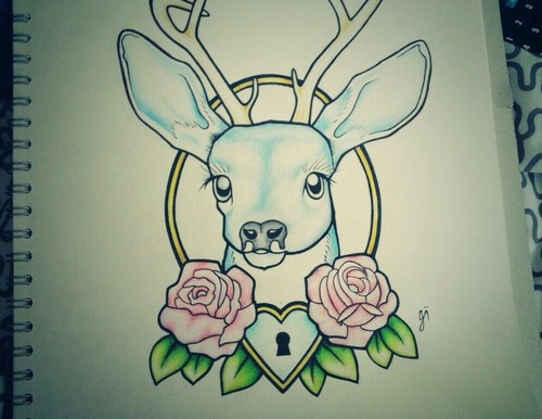 Cute Deer Drawing at GetDrawings | Free download