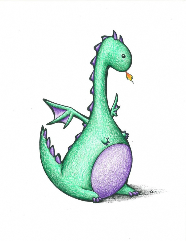 Cute Dragon Drawing at GetDrawings Free download