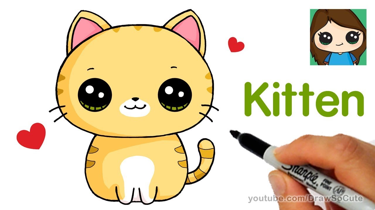 Cute Kitten Drawing at GetDrawings | Free download